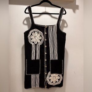 Free People Black and White Mini Dress